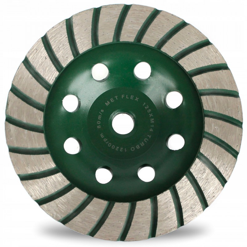 Deimantinis šlifavimo diskas 125mm, M14, TURBO