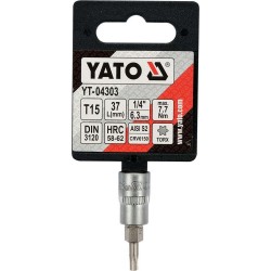 Antgalis įpresuotas į galvutę 1/4,Torx, T15