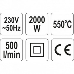 Orapūtė, techninis kaitinimo fenas 350°c ir 550°c, 2000W