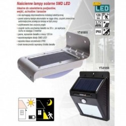 Sieninė saulės lempa su judesio davikliu 6 SMD LED