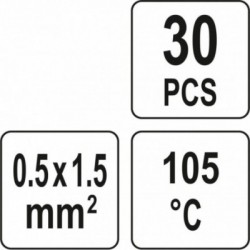 Termiškai susitraukianti įvorė su skarda 0,5-1,5 mm² 30 vnt.