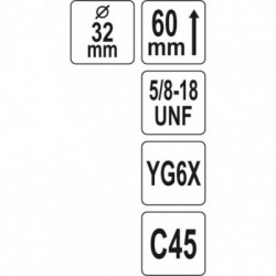 Universali gręžimo karūna TCT 5/8" 32 mm