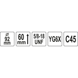 Universali gręžimo karūna TCT 5/8" 92 mm