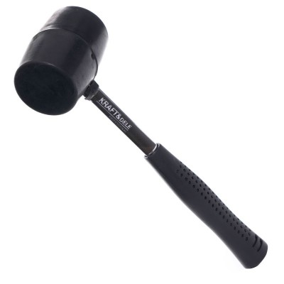 Rubber mallet with metal...