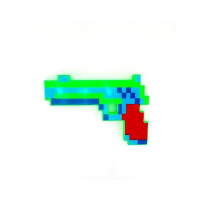 Minecraft style gun - green