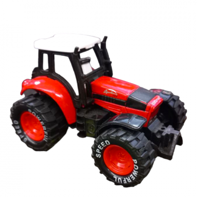 Metal model - red tractor,...