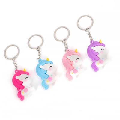 Cute rubber keychain - unicorn