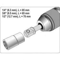 Adapterių komplektas 1/4, 3/8, 1/2