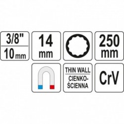 Galvutė žvakinė 250 mm, 14 mm