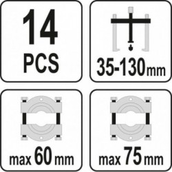 Nuėmėjų komplektas, tiltas ir kojelės, 14 vnt.