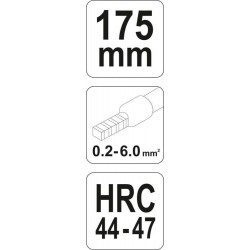 Presavimo užspaudimo replės 0,2-6 mm2 jungtims, YATO