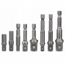 Adapterių rinkinys 1/4″, 3/8″ i 1/2″ 8vnt.