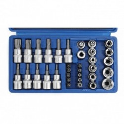 Galvučių rinkinys, Torx, 34vnt., 3/8, Cr-V