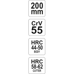 Replės šoninio kirpimo, 200 mm CRV