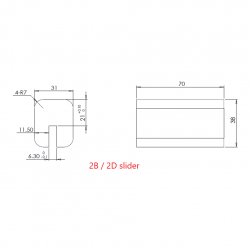 Šliaužiklis hidraul. keltuvui PL-4.0-2B / 2D. Atsarginė dalis