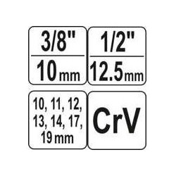 Specializuotų galvučių su išpjova rink. 7vnt (10-19mm)