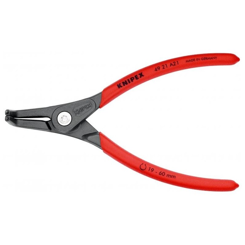 Replės išoriniams žiedams. Lenktos 165mm (Ø19-60mm) KNIPEX