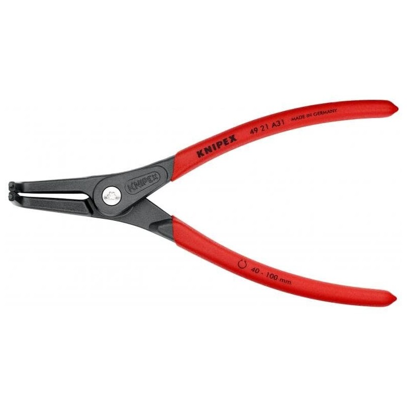 Replės išoriniams žiedams. Lenktos 210mm (Ø40-100mm) KNIPEX