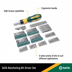 Keičiamų antgalių rinkinys (IMBUS, TORX, SPLINE)(80vnt)