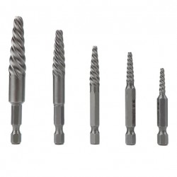 Užlūžusių varžtų išsukėjų rinkininys 1/ 4" HEX 5vnt. (stambus sriegis)