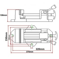 Spaustuvas gręžimo staklėms 160mm (greitas fiksavimas)