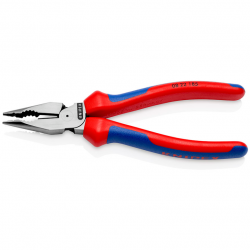 Kombinuotos replės siauromis žiaunomis 185mm KNIPEX