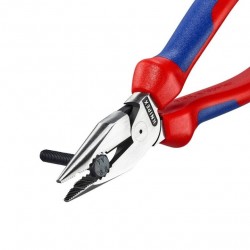 Kombinuotos replės siauromis žiaunomis 185mm KNIPEX