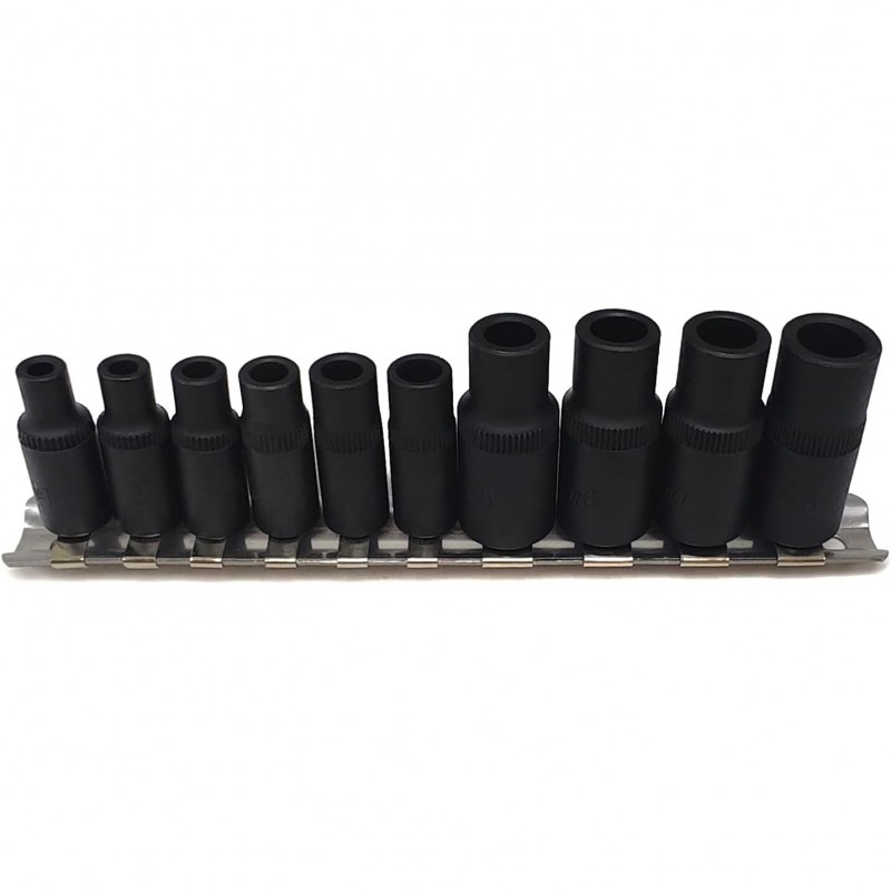 Adapterių rinkinys sriegikliams 1/ 4", 3/ 8 10vnt. Adapterių rinkinys sriegikliams 1/ 4", 3/ 8 10vnt.