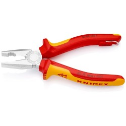 Kombinuotos replės elektrikui 180mm VDE KNIPEX