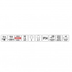 Prailgintuvas su automatine rite 10m 3Gx1.5mm² 250V