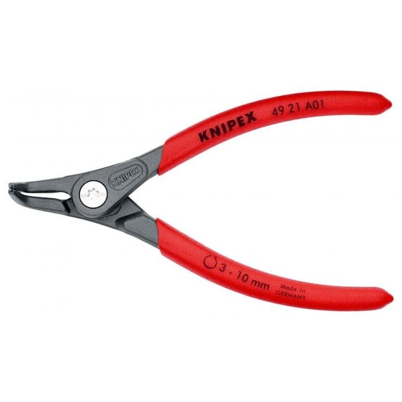 Replės išoriniams žiedams. Lenktos 130mm (Ø3-10mm) KNIPEX