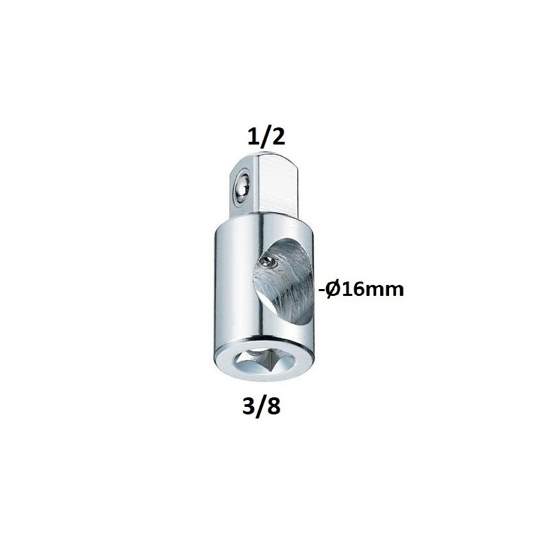 Adapteris 3 krypčių 3/ 8" - 1/ 2"