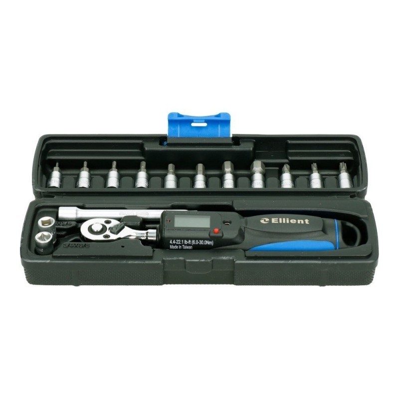 1/ 4" Dinamometrinis raktas 6-30Nm skaitmeninis su antgalių rink. 1/ 4" Dinamometrinis raktas 6-30Nm skaitmeninis su antgalių rink.