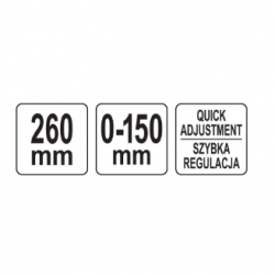 Suspaudimo replės slankiojančios veržtuvo L tipo 150mm