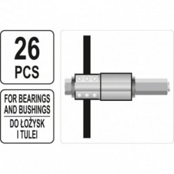 Guolių ir įvorių aptarnavimo komplektas 26 vnt.