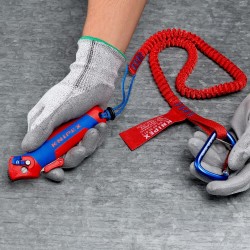 Terkšlinis kabelio nužievinimo peilis su kreipiančiąją KNIPEX
