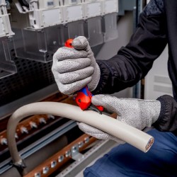 Terkšlinis kabelio nužievinimo peilis su kreipiančiąją KNIPEX