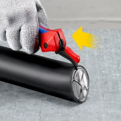 Terkšlinis kabelio nužievinimo peilis su kreipiančiąją KNIPEX