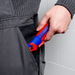 Terkšlinis kabelio nužievinimo peilis su kreipiančiąją KNIPEX