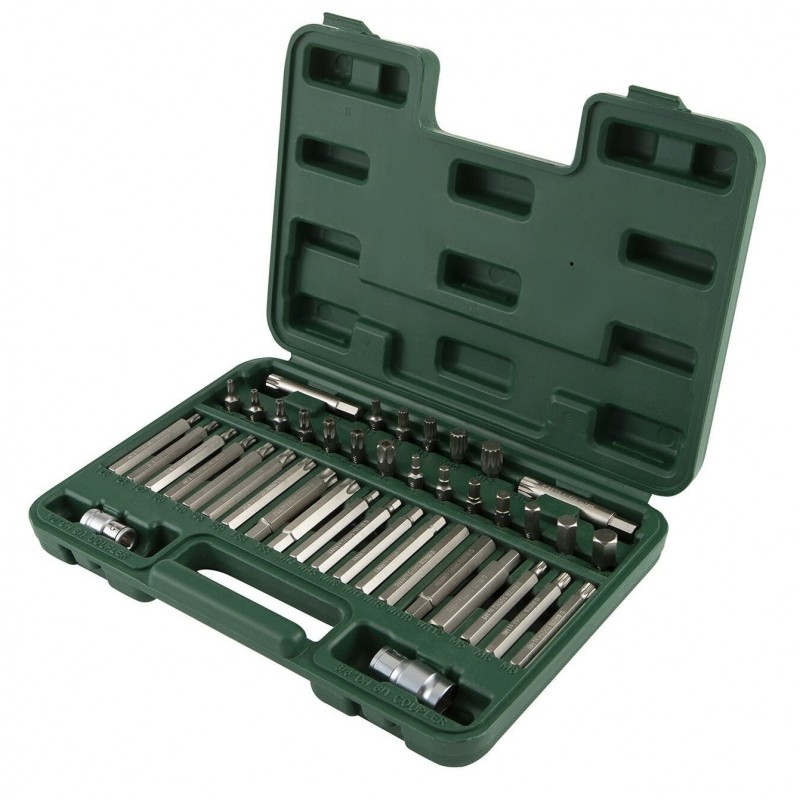 Keičiamų antgalių rinkinys (IMBUS, TORX,SPLINE) 42vnt Keičiamų antgalių rinkinys (IMBUS, TORX,SPLINE) 42vnt