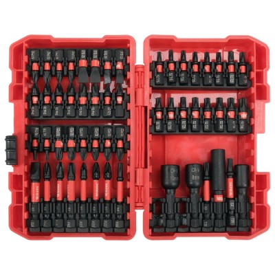 1/ 4" Smūginių keičiamų antgalių rinkinys (PLOKŠČIAS,PZ,PH,TORX) 54vnt.