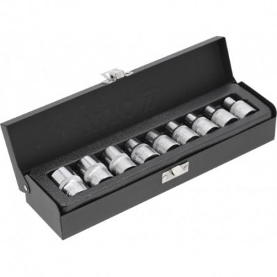 Galvučių rinkinys TORX Cr-V E10-E24, 9 vnt.
