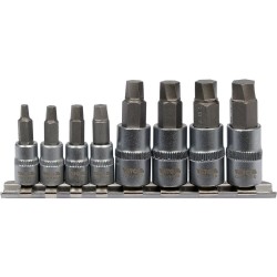 Užlūžusių varžtų išsukėjų rinkinys 8vnt. (stambus sriegis) 1/ 4", 3/ 8" HEX
