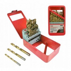 Grąžtų rinkinys metalui, titaniniai 29 vnt. (1.5-12.7mm)