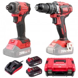 Akumuliatorinio suktuvo-gręžtuvo ir smūginio suktuvo rinkinys 20V LI-ION (XCUBE dėžė)