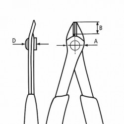 Precizinės elektronikos kirpimo replės 140mm KNIPEX