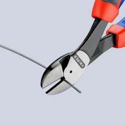 Šoninio kirpimo jėgos replės (ergonomiška rankena) 250mm KNIPEX