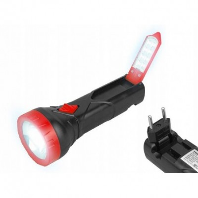 Rankinis įkraunamas žibintuvėlis 1W+ 8 LED SMD, 500 mAh, 120m