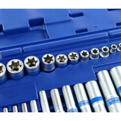 1/ 4" + 3/ 8" + 1/ 2" E - Galvučių rinkinys 28vnt.