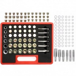 Karterio išleidimo varžtų remonto komplektas 114 dalių